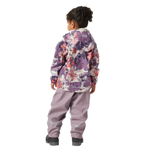 Helly-Hansen Kid's Bergen 2.0 PU Rainset AOP, 676 Purple Clay Aop, 3