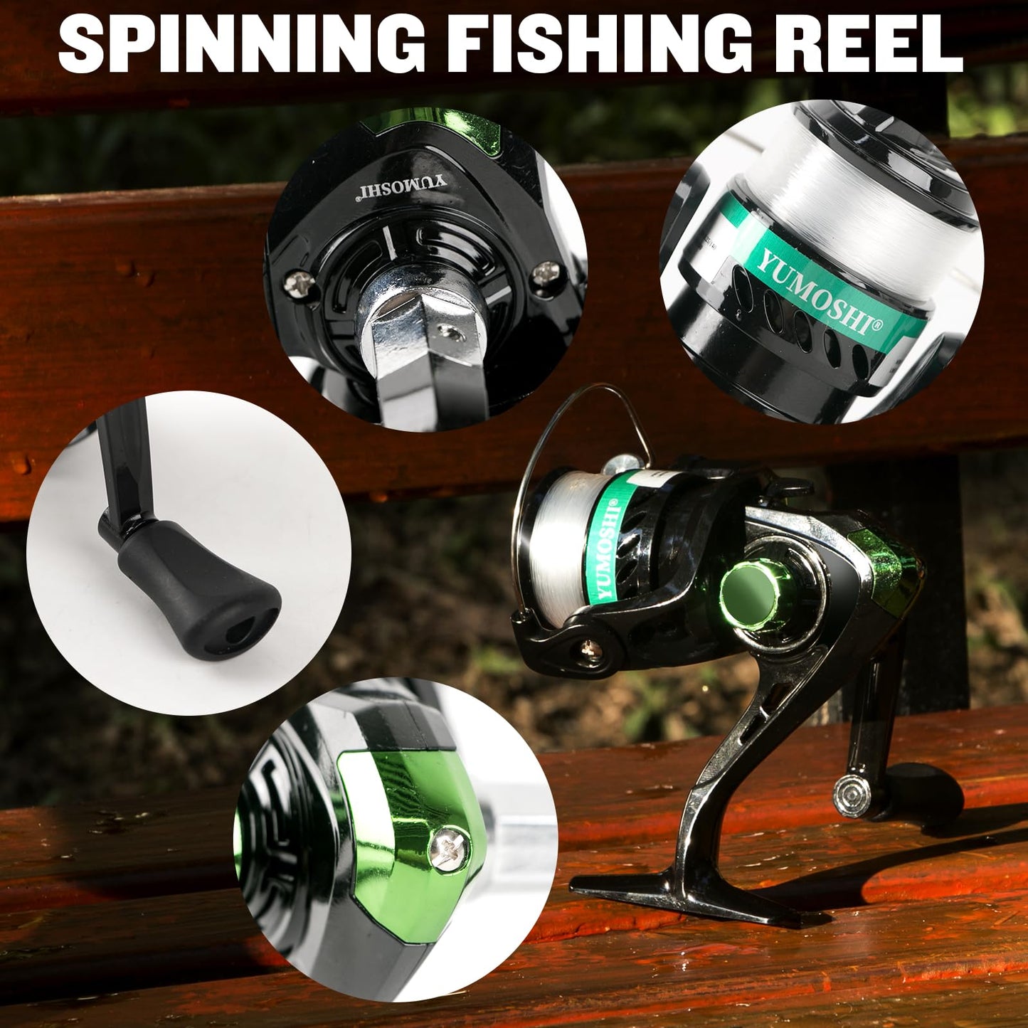 Family Fishing Pole Combo, 2PCS Portable Parent-Child Travel Fishing Kit, 6.89FT 4.92FT Telescopic Fishing Rod Spinning Reel Spincast Reel Baits Pliers Fish Lip Gripper Gift for Adults Kids Youth