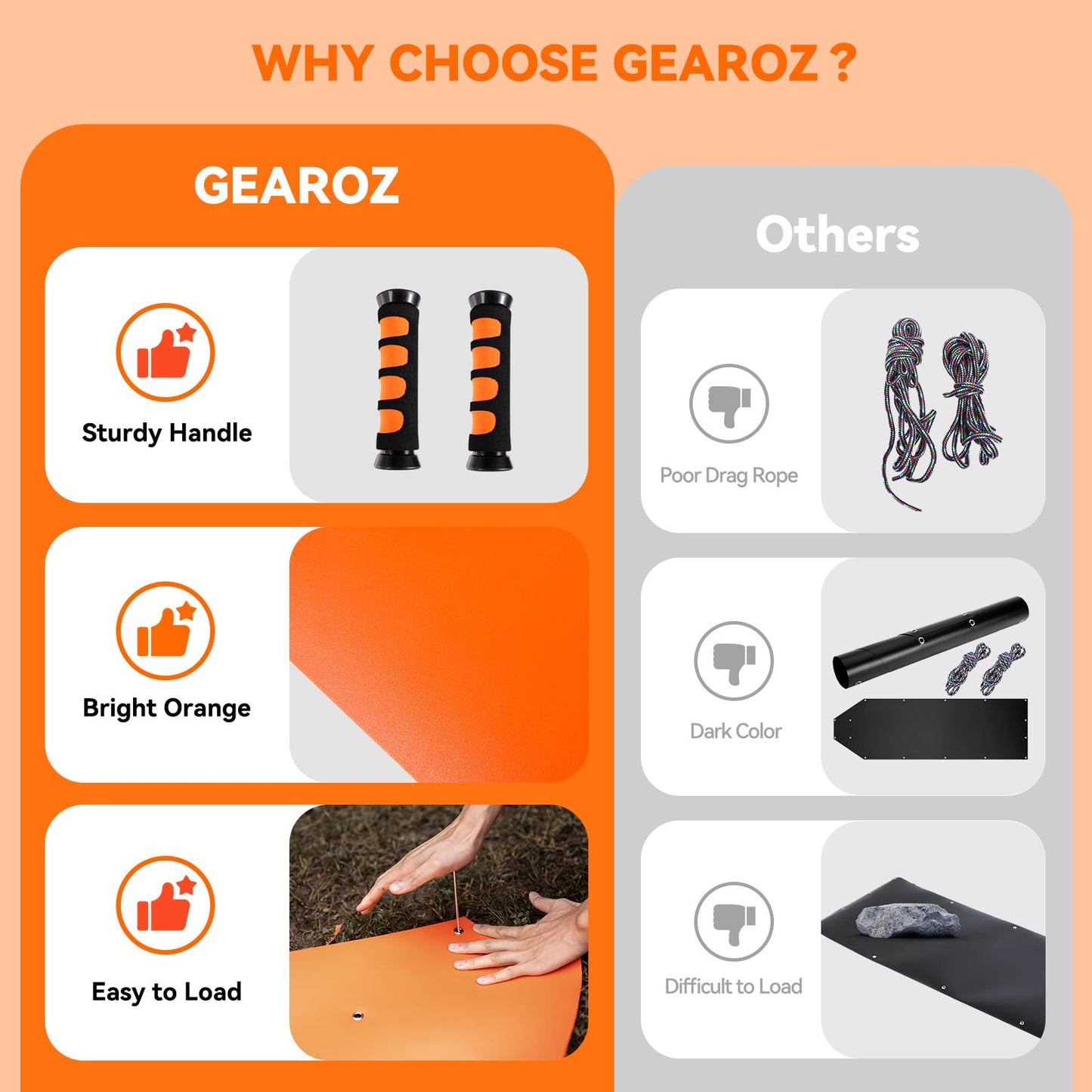 GearOZ BUY TOGETHER and SAVE-deer drag sled & game meat bags