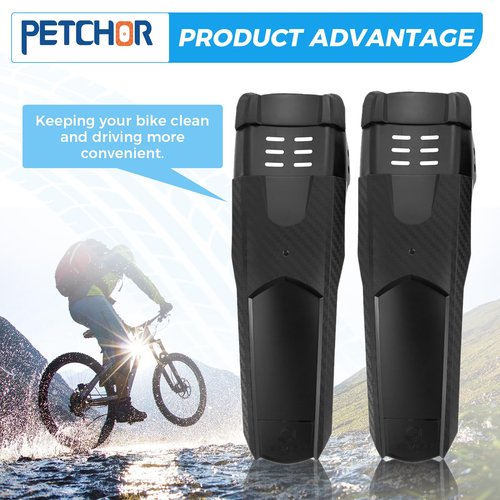 PETCHOR 2 PCS Universal Mountain Bike Fender, MTB Bicycle Mudguard, Front and Rear Fenders Mud Guard, 11.4" Length 3.5" Width