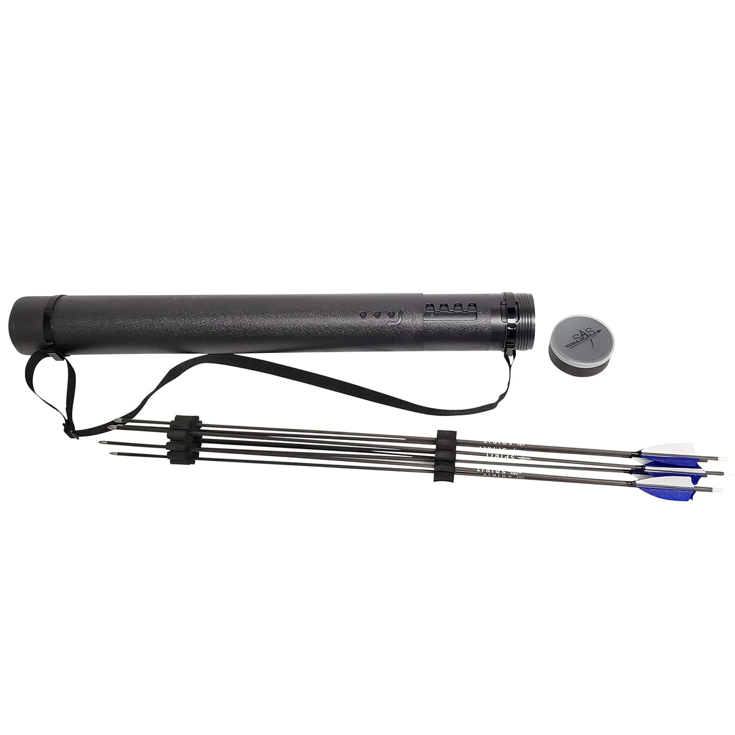 SAS Adjustable Archery Arrow Case Carrier with Strap (Tube with Insert)