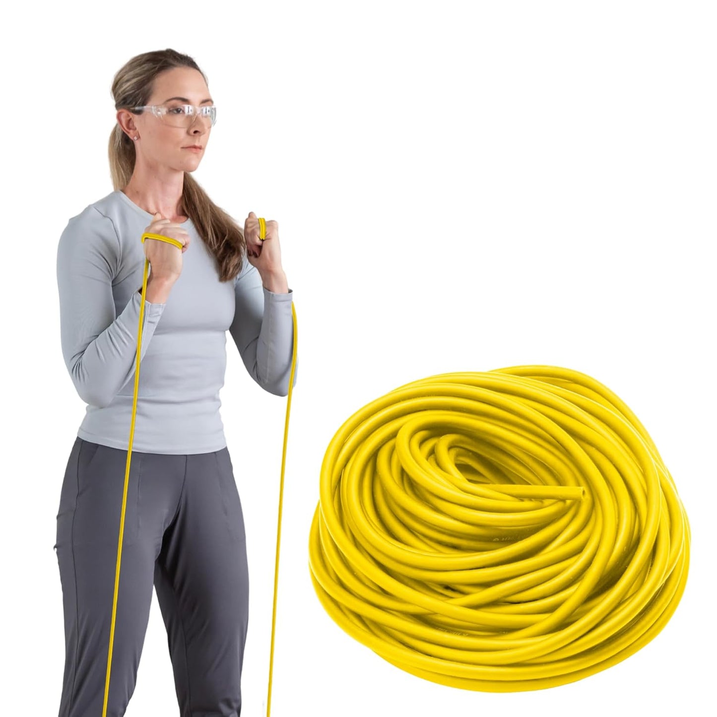 THERABAND Latex Resistance Tubing, Green, Heavy, Level 3, 100 ft Roll, Professional Grade Resistance Band for Exercise, Upper and Lower Body Workouts, Cut-to-Length, Color-Coded Levels