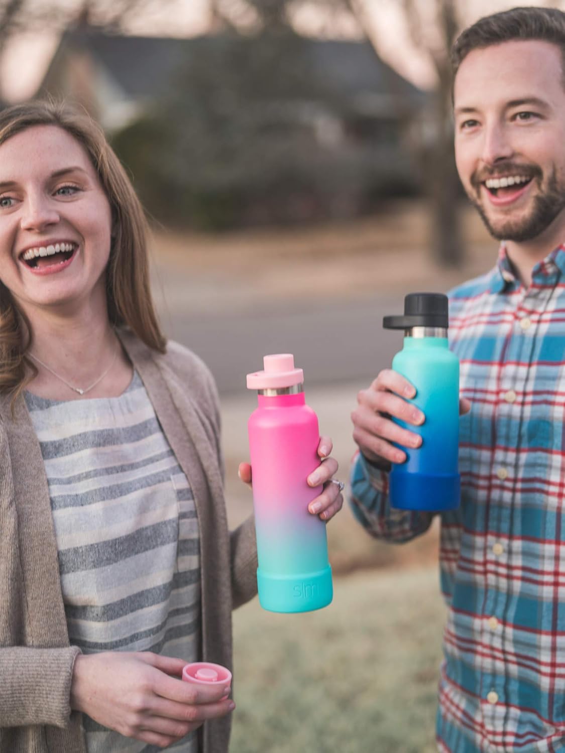 Simple Modern Ascent Chug Lid - Fits All Ascent and Hydro Flask Standard Mouth Water Bottle Sizes - Leak Proof, Double Wall Insulated - Deep Ocean