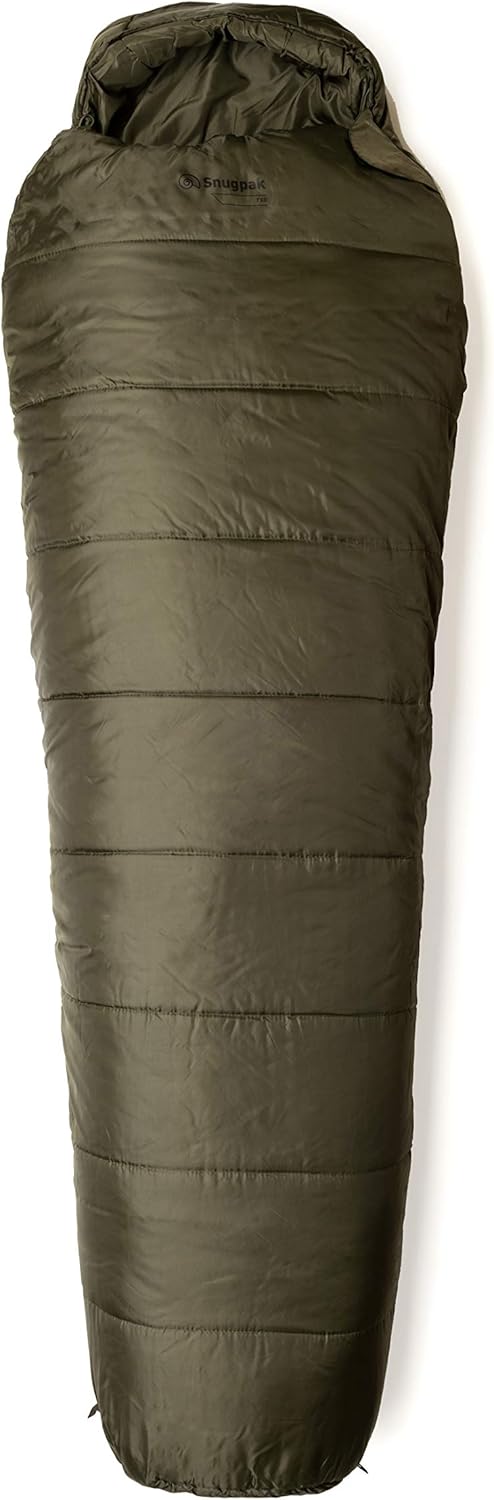 Snugpak Basecamp Ops Insulated Sleeping Bag with Compression Sack - Olive Green