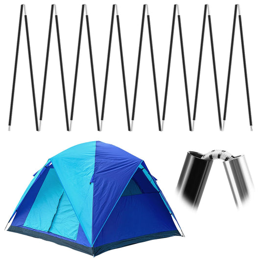 Aluminum Tent Poles Replacement - Pre-Assembled Tent Poles Stakes, Fits Both Female and Male Ends - Lightweight Tent Pole Repair Kit for Hiking Camping Backpacking Tent, 20FT