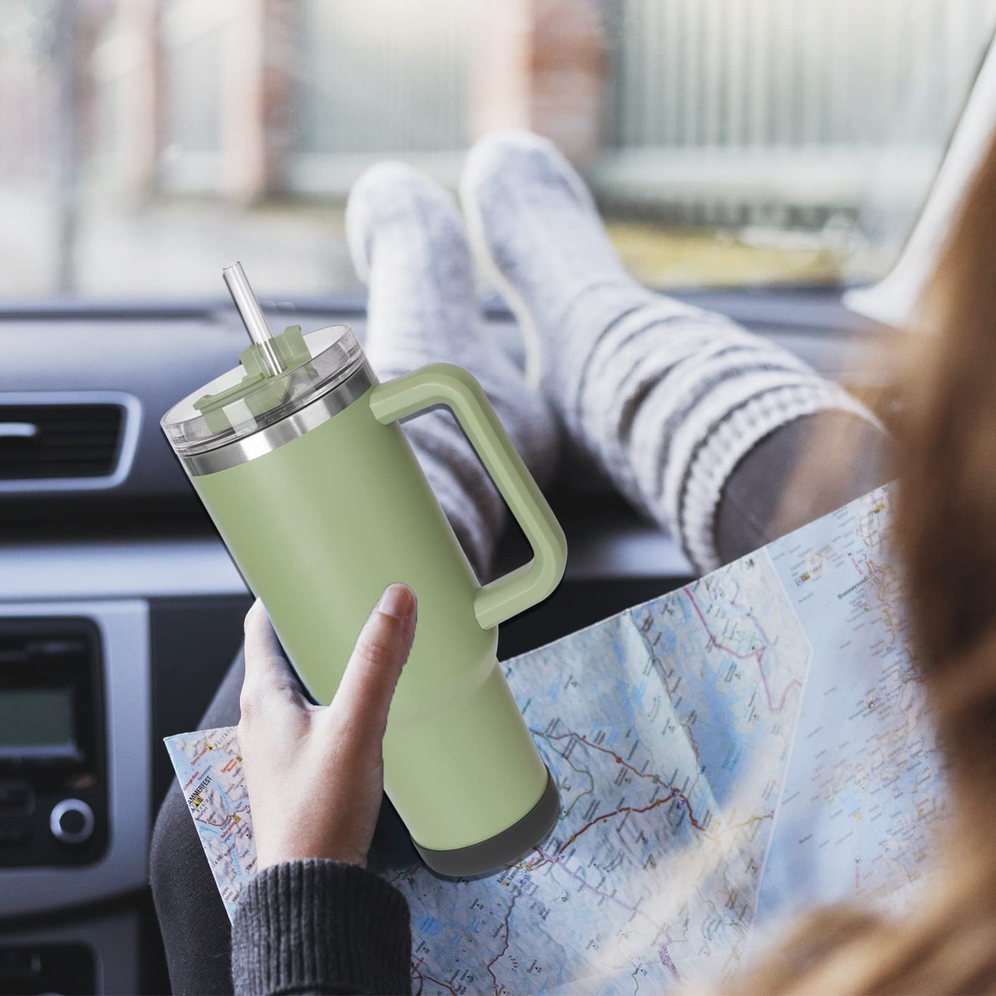 4 PCS Bottle Covers for Stanley Adventure Quencher Tumbler 40oz, Anti-Slip Silicone Boot, Accessories for Stanley Cup