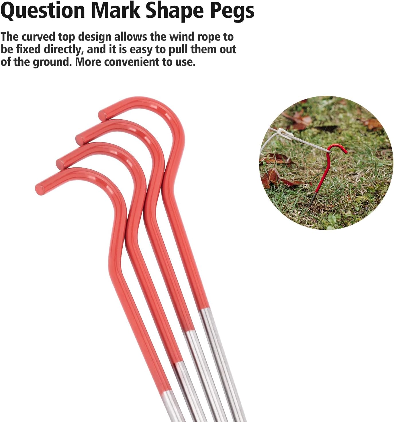 iBasingo 12pcs/lot Titanium Alloy Pegs Outdoor Camping Tent Stakes Portable Elbow Grass Tent Nail A-Ti4001P