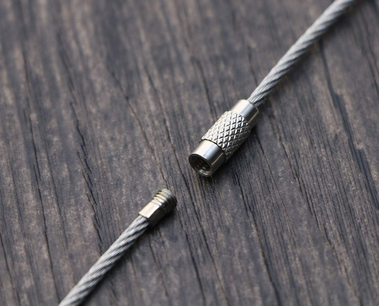 Mini Skater 20/100 PCS Durability Stainless Steel Wire keychain key ring Cable Ring
