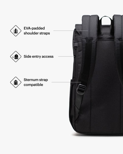 Herschel Supply Co. Retreat Backpack, Black, Standard-23L