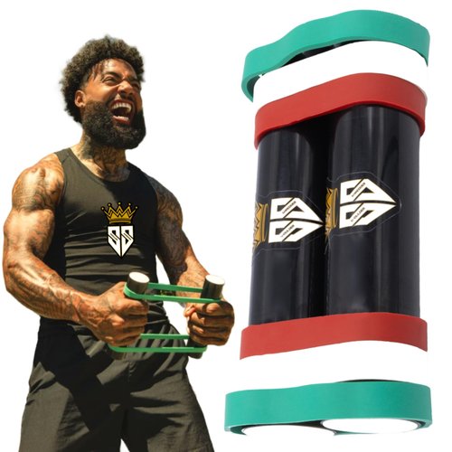RipStick Resistance Band Training Equipment - Upper Body, Shoulder and Joint Rehab - Improve Flexibility, Prevent Injuries, Gain Muscle - Quick Strength Portable Workout - 6 Unbreakable Shredder Bands