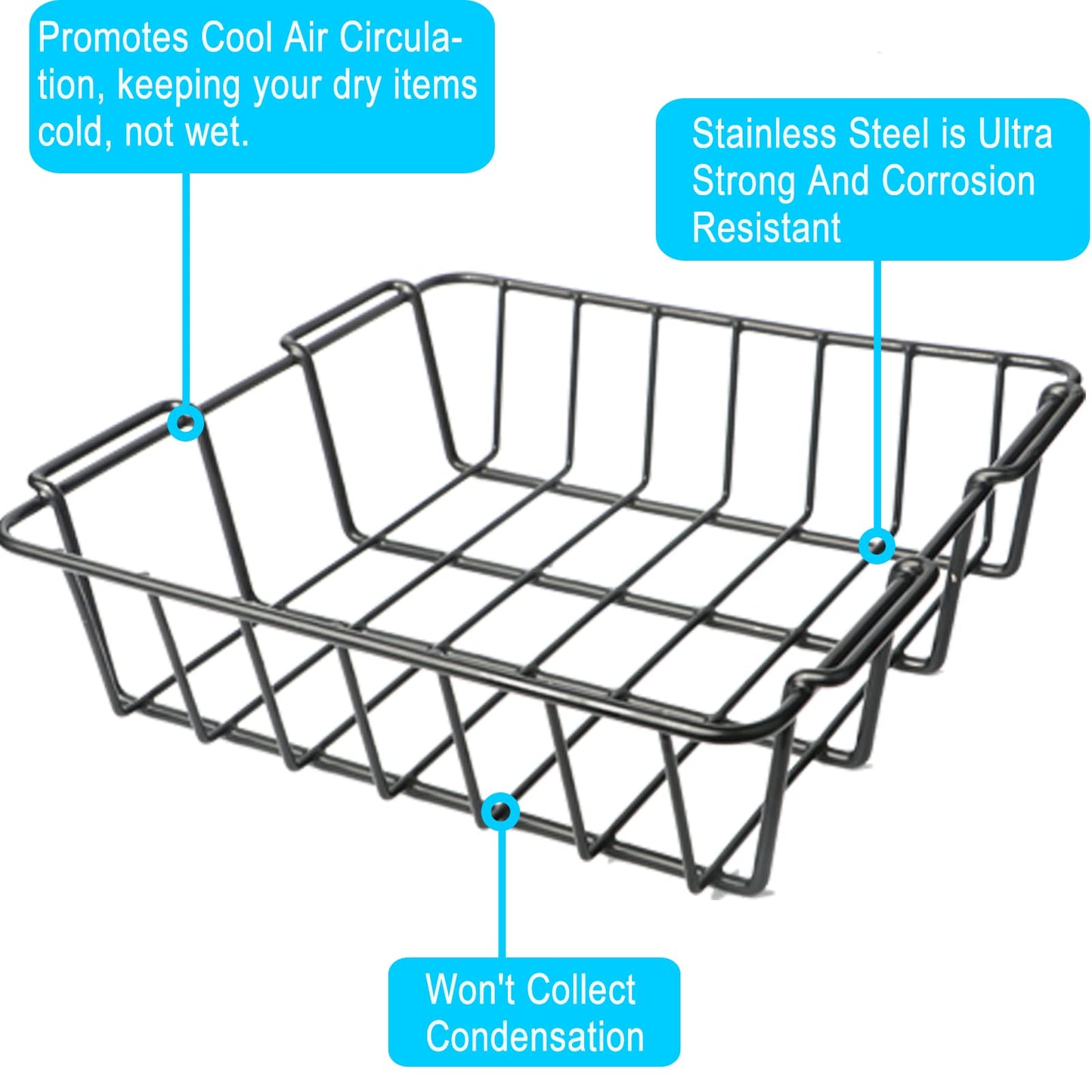 fivertik Cooler Basket for RTIC 65,Inside Dry-Goods Basket Compatible with RTIC 65 Coolers,Stainless Steel Wire Cooler Rack