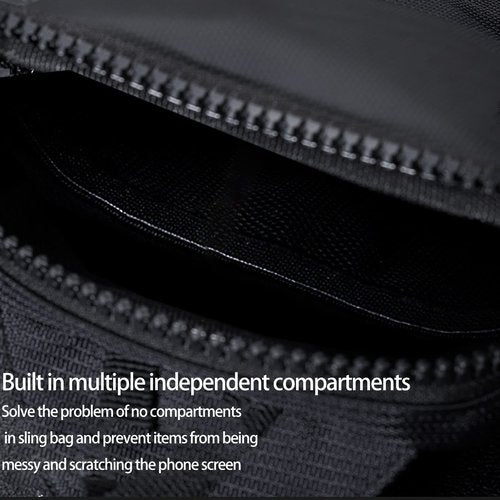 Cross Body Bag, Lightweight Breathable Mesh Waterproof Crossbody Bags for Women Man Outdoor Sports, Hiking, Cycling, Mountaineering, Travel(Black)