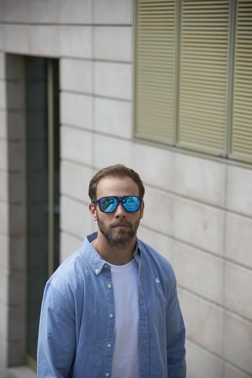 Bollé - ARCADIA, Dark Blue Matte, Volt+ Offshore Polarized, Large, Sunglasses, Unisex, Adult