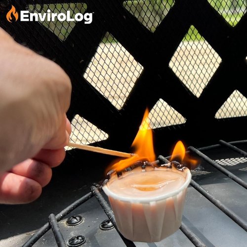 EnviroLog Firestarter Cups, 24 Count, for Bonfires, Fire Pits, BBQ Charcoal Grills, Smokers, Wood Fireplaces, & Camping - Made from Recycled Materials