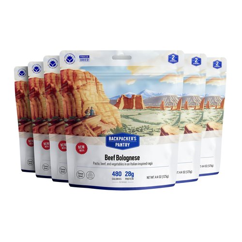Backpacker's Pantry Beef Bolognese | Freeze Dried Backpacking & Camping Food - Emergency Food - 28g Protein - 6 Count