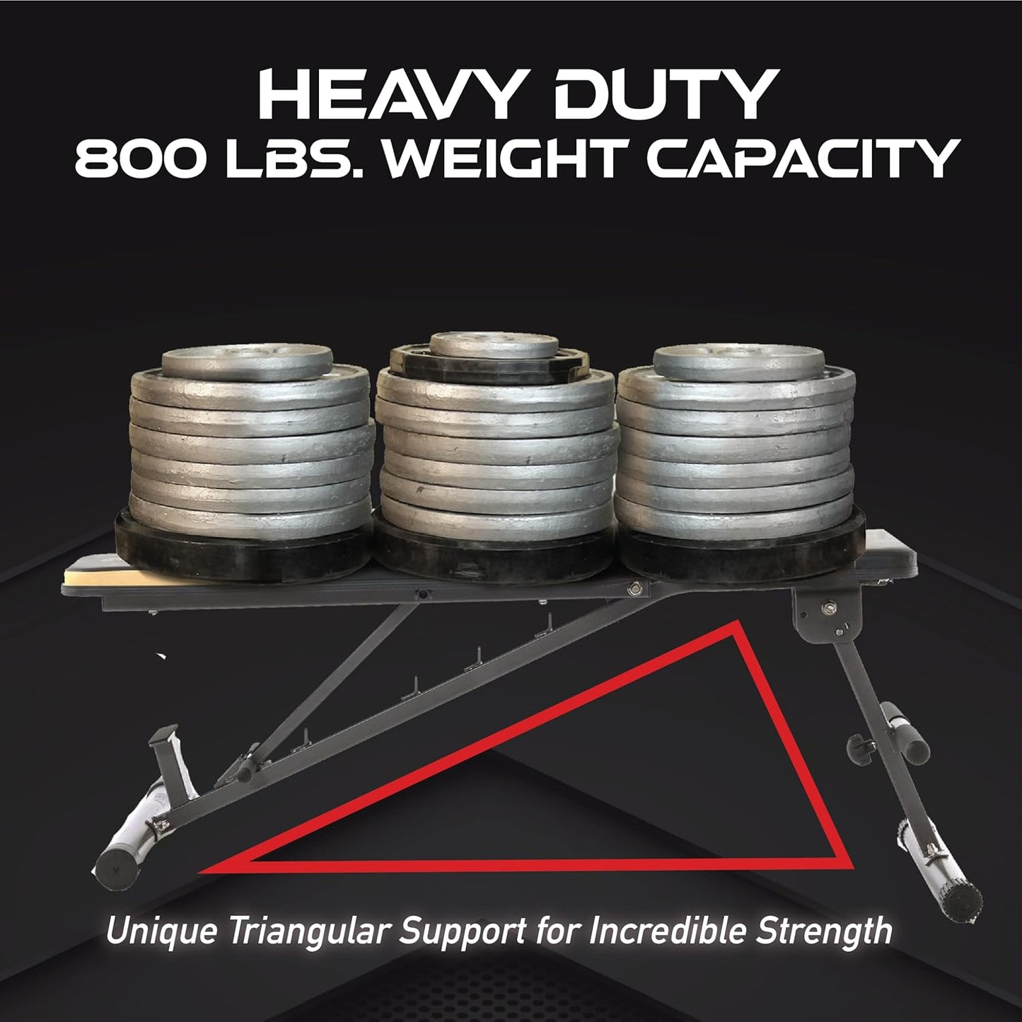 Fitness Reality 1000 Super Max - Adjustable Weight Bench Press for Incline Decline Workouts & Strength Training - Foldable Workout Benches for Home - Exercise Bench for Home Gym - 800 Pound Capacity