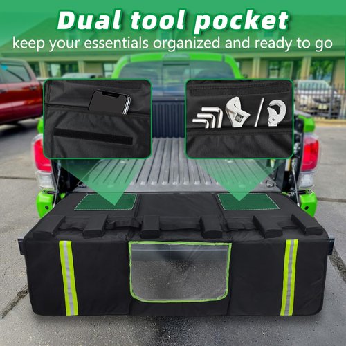 Upgraded Sponge Cushion Tailgate Bike Pad, Truck Tailgate Pad for Mountain Bikes, Transparent Window for Reversing Camera Tailgate Bike Pads for Trucks, Truck Bike Tailgate Covers for BMX Bikes