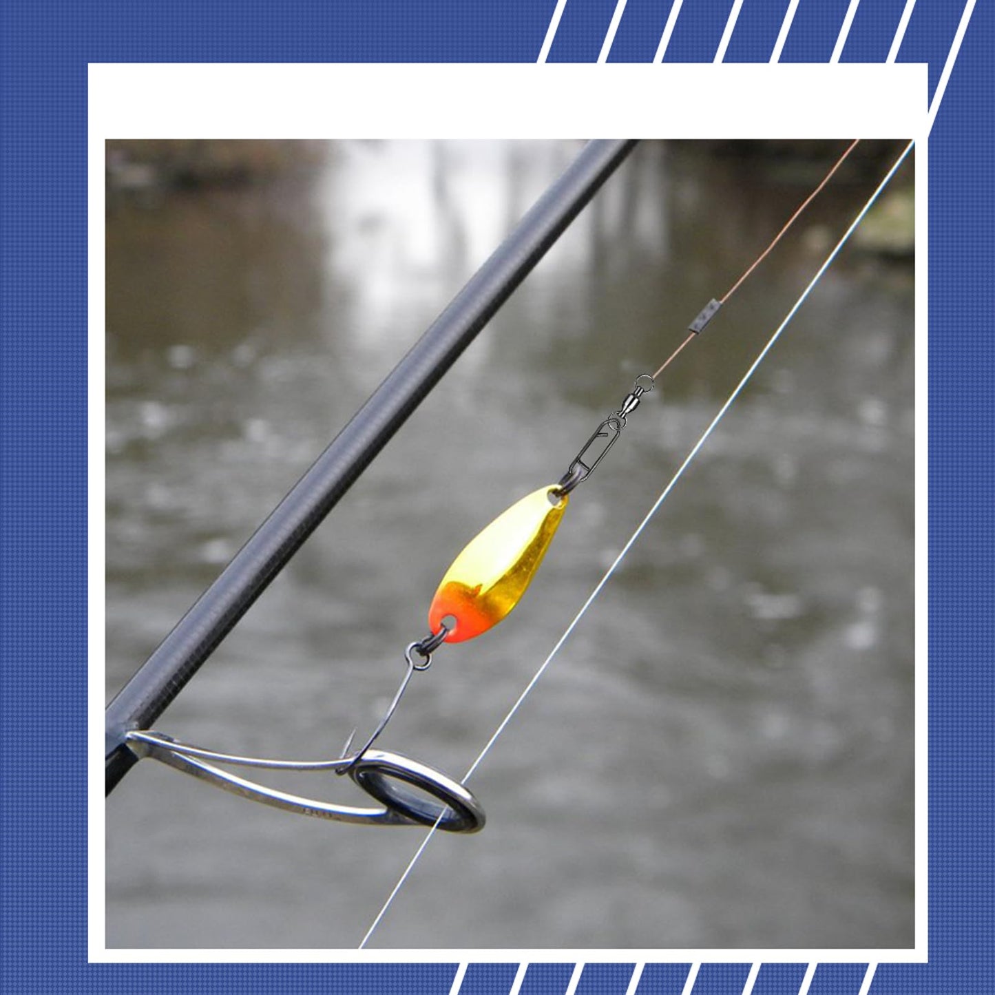 Atibin Snap Connector Fishing Swivels Stainless Bearing Ball Snap Swivels Steel Quick Change Fishing Clips Swivel Black Nickel, 25pcs, 44lbs