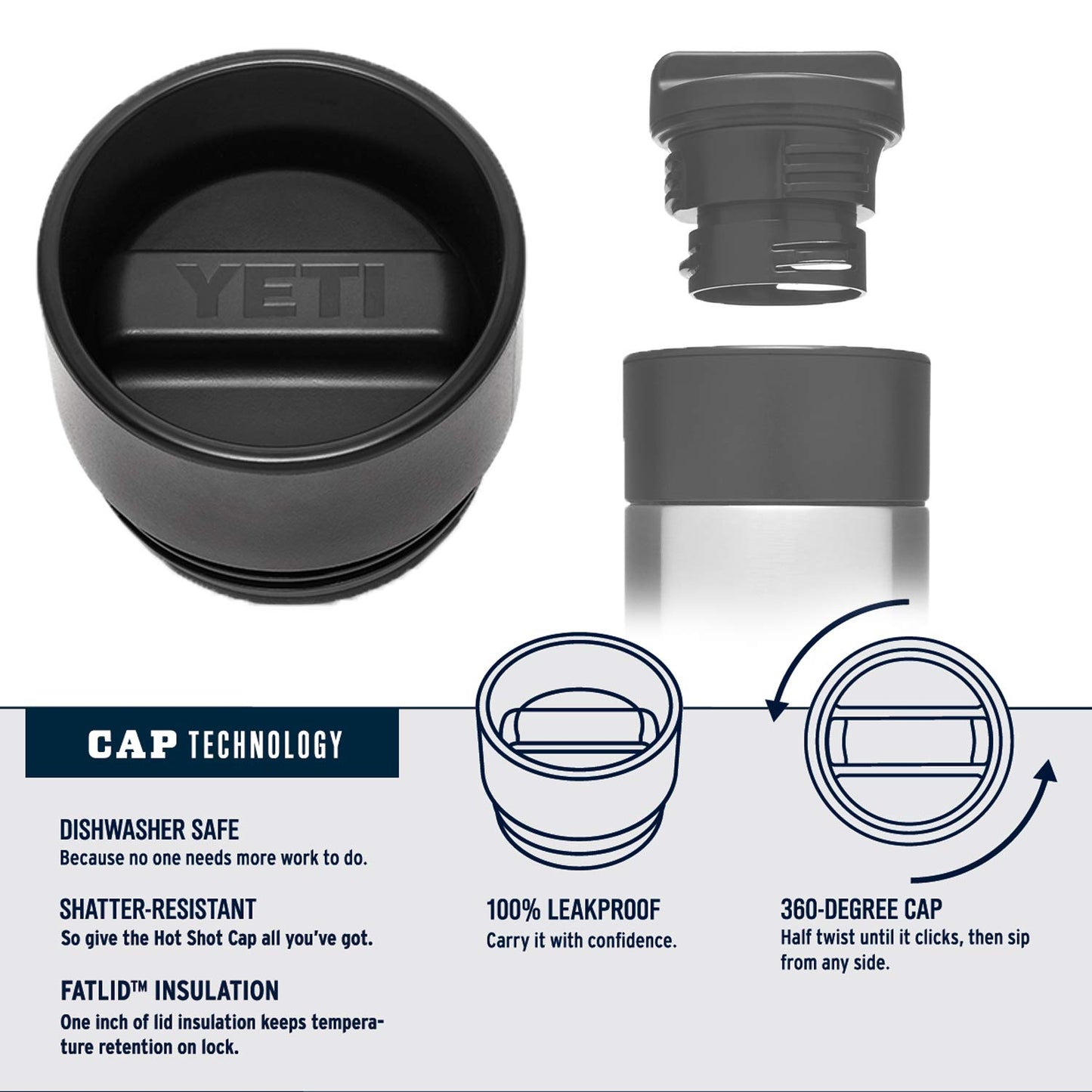 YETI Rambler Bottle Hot Shot Cap Accessory