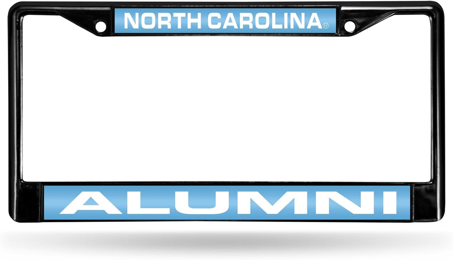 NCAA Black Laser Cut Chrome License Plate Frame for Car/Truck/SUV - 12x6" Auto Accessory
