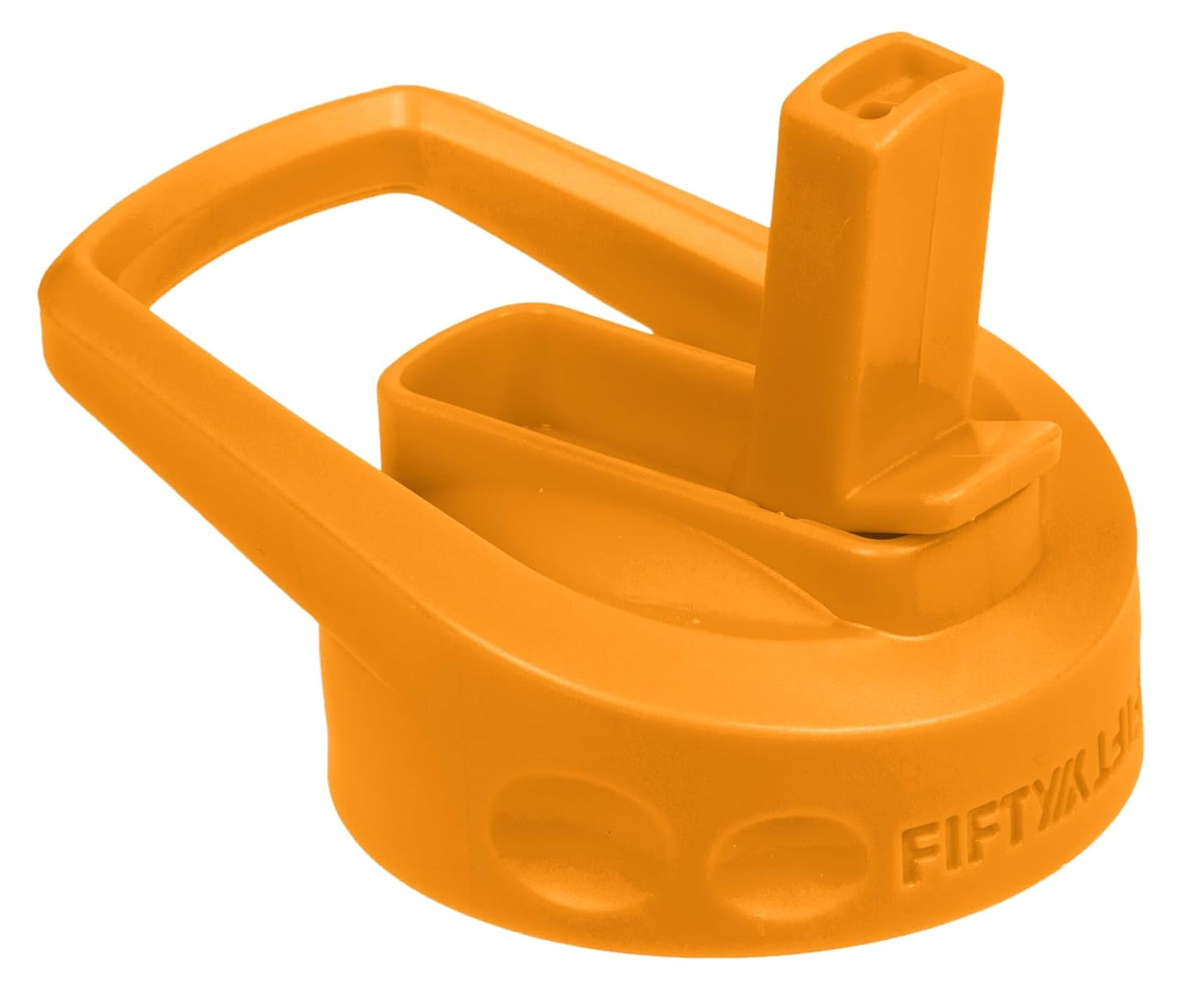 FIFTY/FIFTY A68002BK0 Wide Mouth Cap Lid Water Bottle with Straw, Plastic, Black