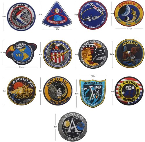 Meatball 100th Space Shuttle Mission Iron-on Patch (Apollo 13 pcs)