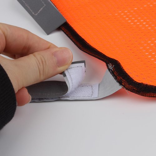 Lxmxgk Blaze Orange Safety Panel, Blaze Orange Mesh Safety Panel with Reflective Strips, Lightweight High Visibility Hunting and Outdoors Safety Panel for Backpacks, Tents, Blinds, and Gear