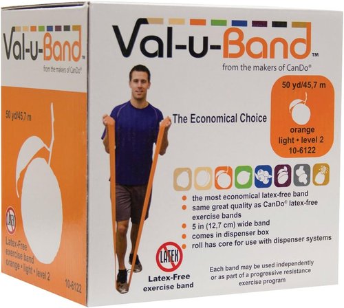 Latex-Free Exercise Band - Val-U-Band 10-6122, Durable Orange Resistance Band