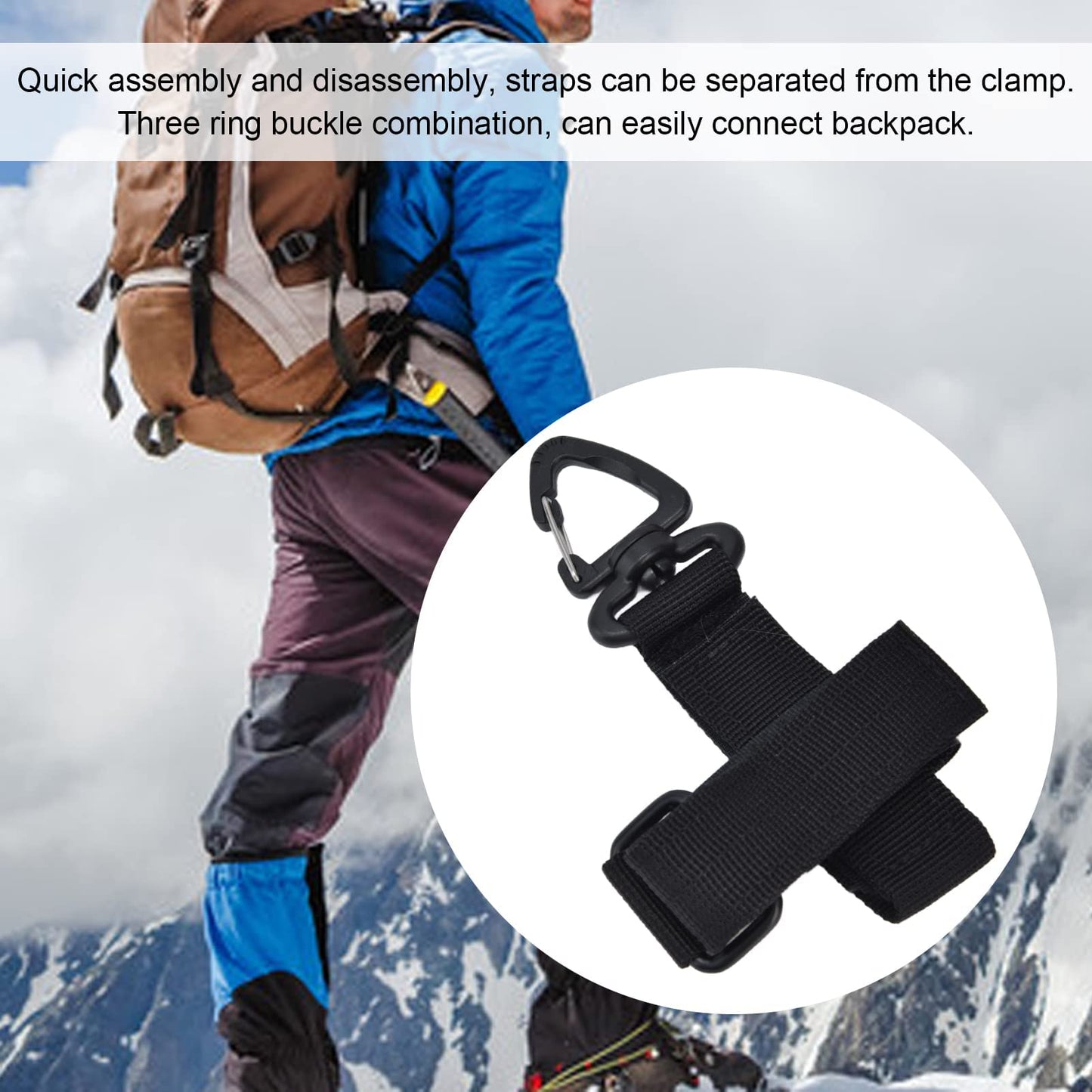 2Pcs SkySmile Glove Holder Strap Climbing Rope Keeper Multi-Purpose Glove Hook Buckle