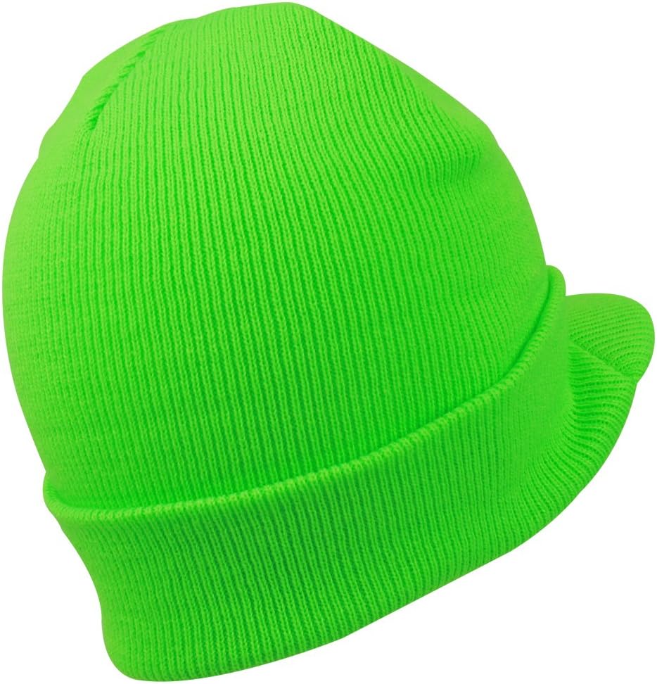 Armycrew Neon Snug Fit Knitted Beanie Visor Cap