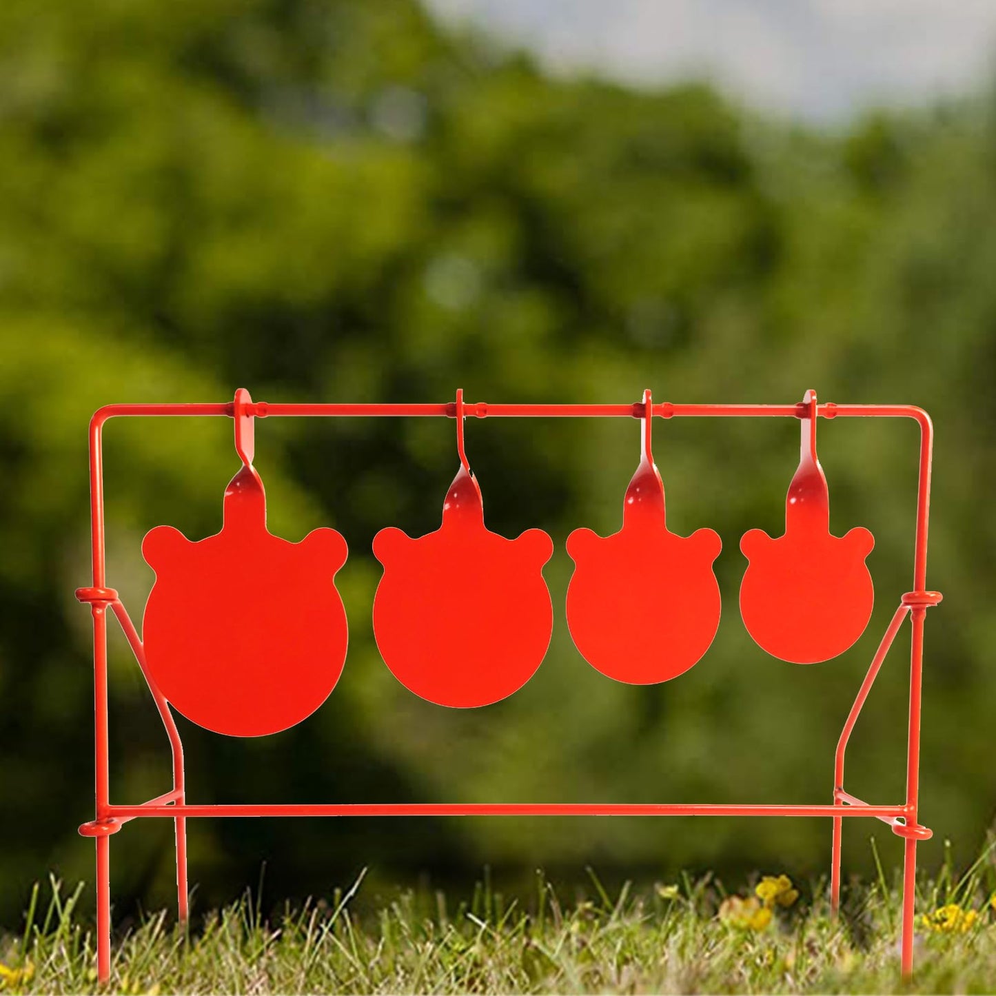 Atflbox BB Gun Target 4 Different Sizes gongs Heavy Metal Spinning Pellet Airgun Airsoft Shooting Target for Outdoor and Backyard, Rated for .177 .20 Caliber