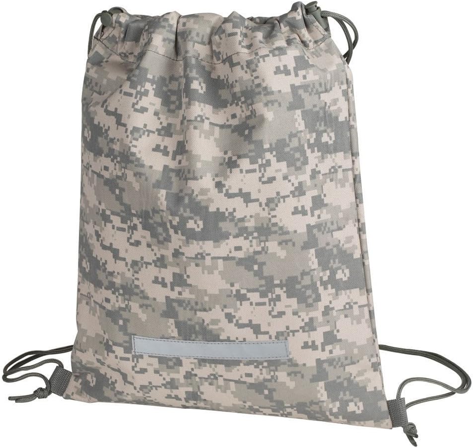 ImpecGear Heavy Duty Drawstring Backpack Digital Camouflage Army Navy Military Sack Bag (Pack of 1)