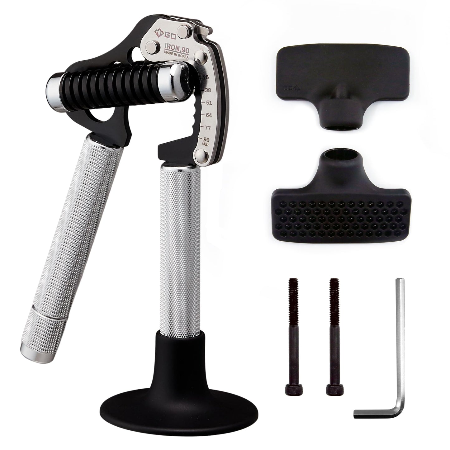 GD IRON GRIP EXT.P 90(Rock Climbing Grip Trainer) Grip Strength Trainer Adjustable Hand Grip Strengthener (55~198 lb) Hand Grip Exerciser Strengthener Wrist Strengtheners for Climbing Finger Training