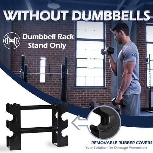 MLOHASING Dumbbell Rack Stand Only - Barbell Iron Weight Rack for Small Dumbbells - Dumbbell Rack with Handle for Home Gym Workout