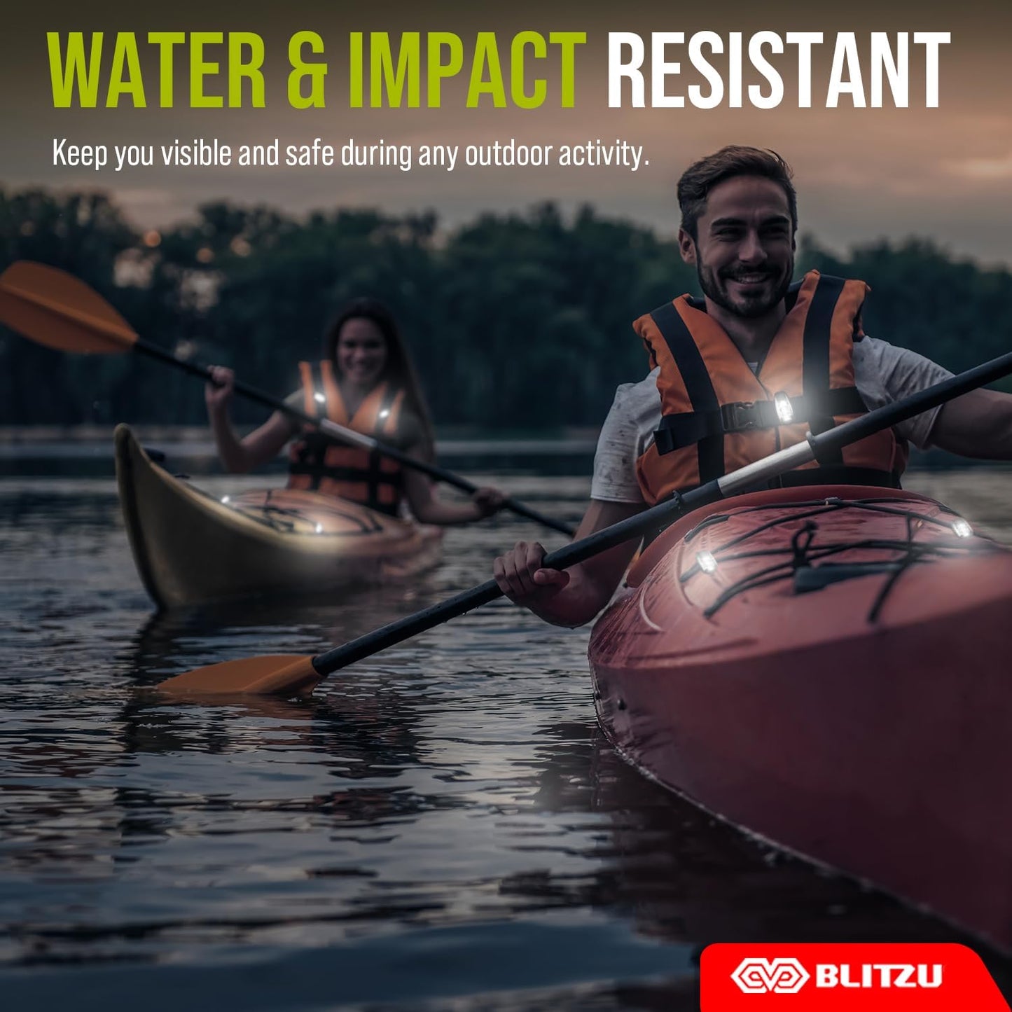 4 Pack LED Safety Light, Clip on Reflective Gear Lights for Walking at Night, Running, Jogging, High Visibility Strobe Light Accessories for Runners, Kids, Hiking, Kayak, Cycling, Camping, Boat