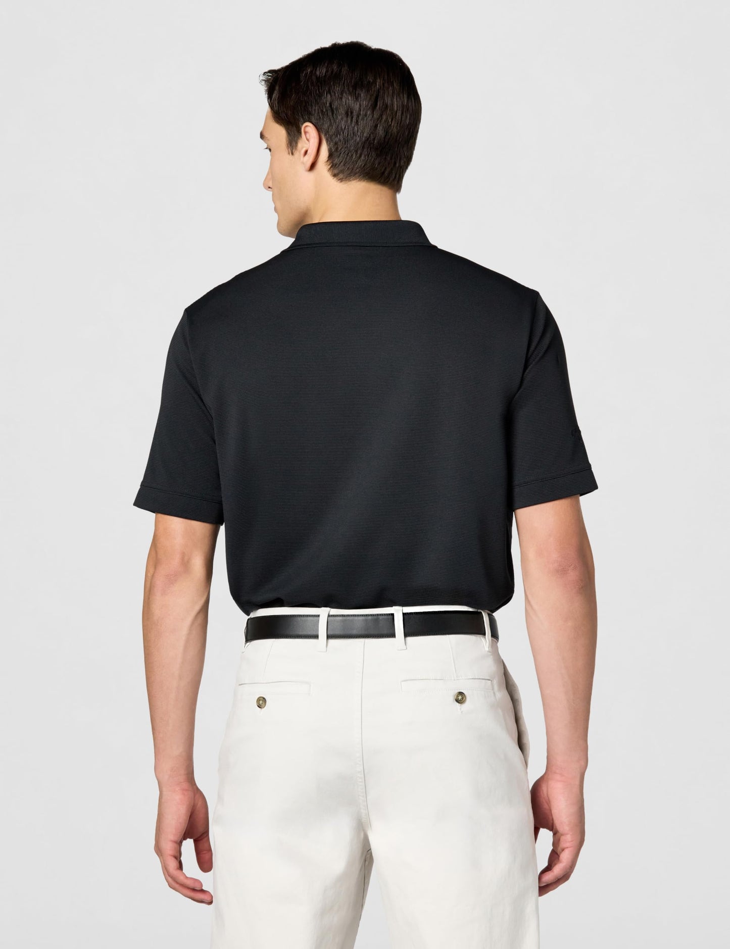 Callaway Men's Opti-Dri Stretch Ottoman Short Sleeve Golf Polo Shirt (Available in Big & Tall) Black