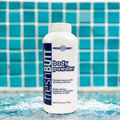 Fresh Butt Body Powder for Women & Men - Anti-Chafing, Anti-Itch, Odor & Sweat Absorbing + Calamine - Friction Fighting, Talc-Free, Unscented, 6oz