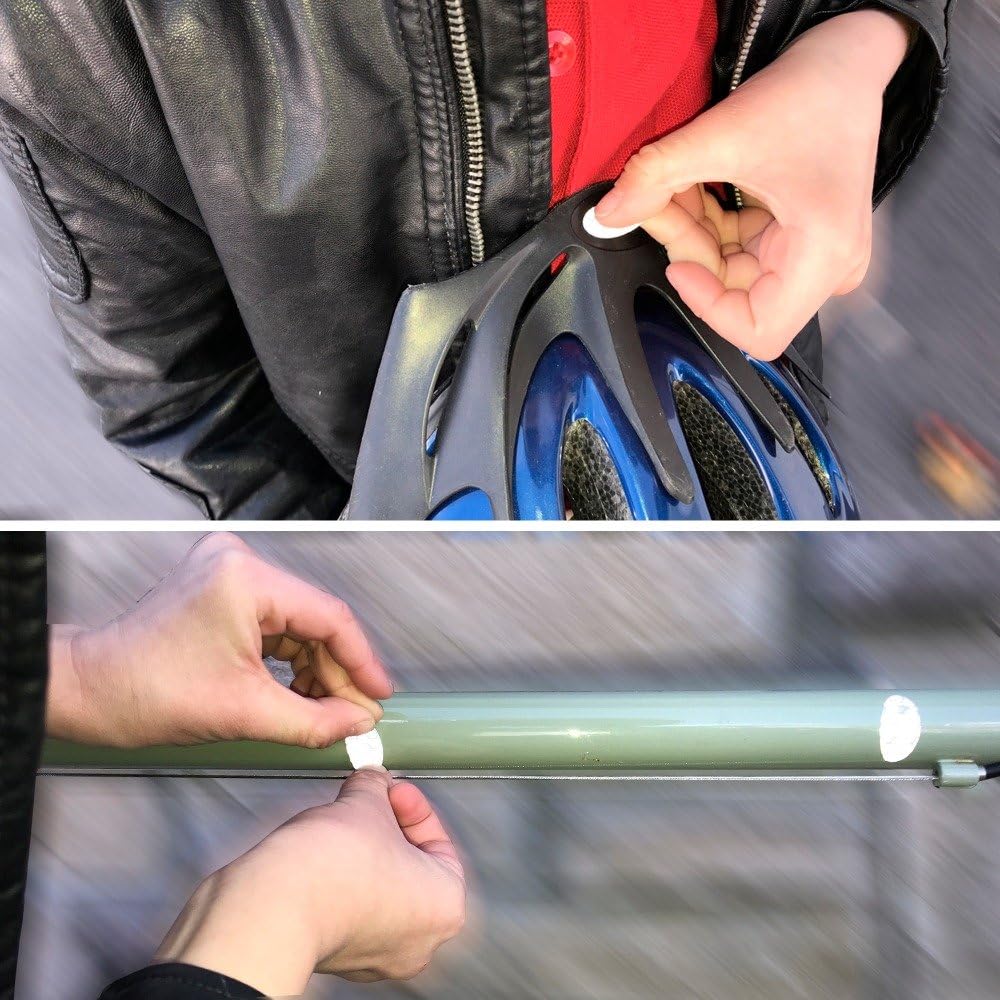 330 Reflective Stickers for Hard Surfaces Oval 5 Pack - Bicycle Frame, Helmet, Stroller, Scooter, Pedals - 5 Sheets - 3.5 x 5.5 Inch Sheet - 150 Retro Reflective Stickers 330 Candle Power