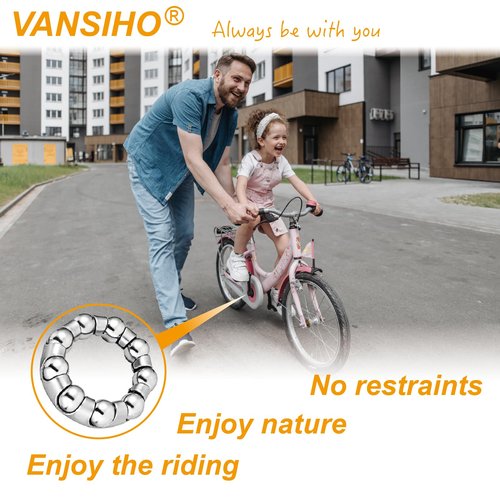VANSIHO 1/4" x 9 Balls Bike Ball Crank Bearing - 4PCS Stainless Steel Axle Wheel Ball Frame Bearings, Bicycle Ball Bearings Retainer for Mountain/Kids/Low Speed Bikes