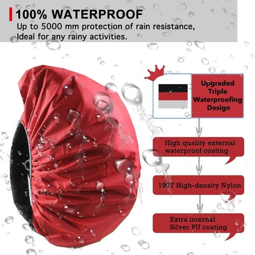 Frelaxy Waterproof Backpack Rain Cover, 10000mm Waterproof Level, Upgraded Ultra-Strong Multilayer Structure, Antislip Cross Buckle Strap, Ultralight Compact Portable, for Hiking, Camping, Traveling
