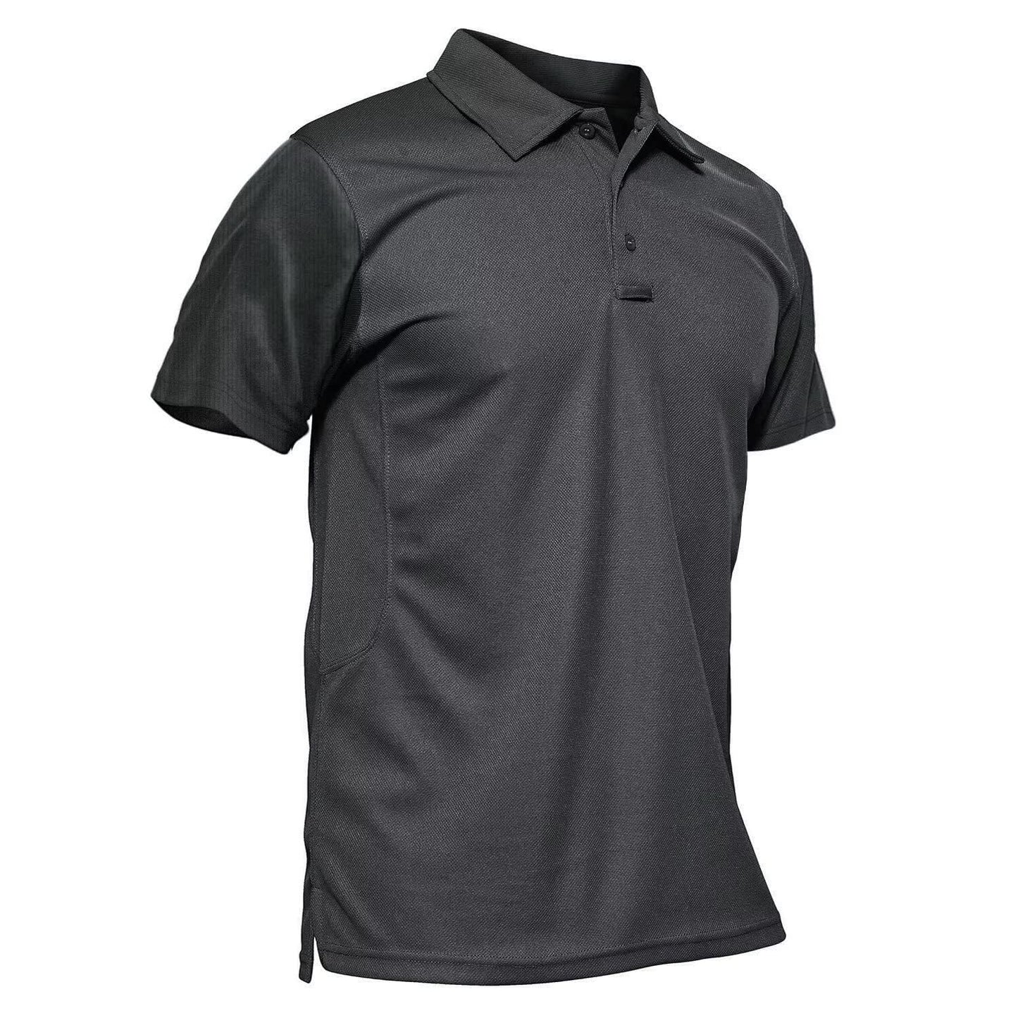 MAGCOMSEN Men's Golf Shirts Short Sleeve Light Shirts Fishing Shirts Pique Tactical Polo Shirts Grey XXL