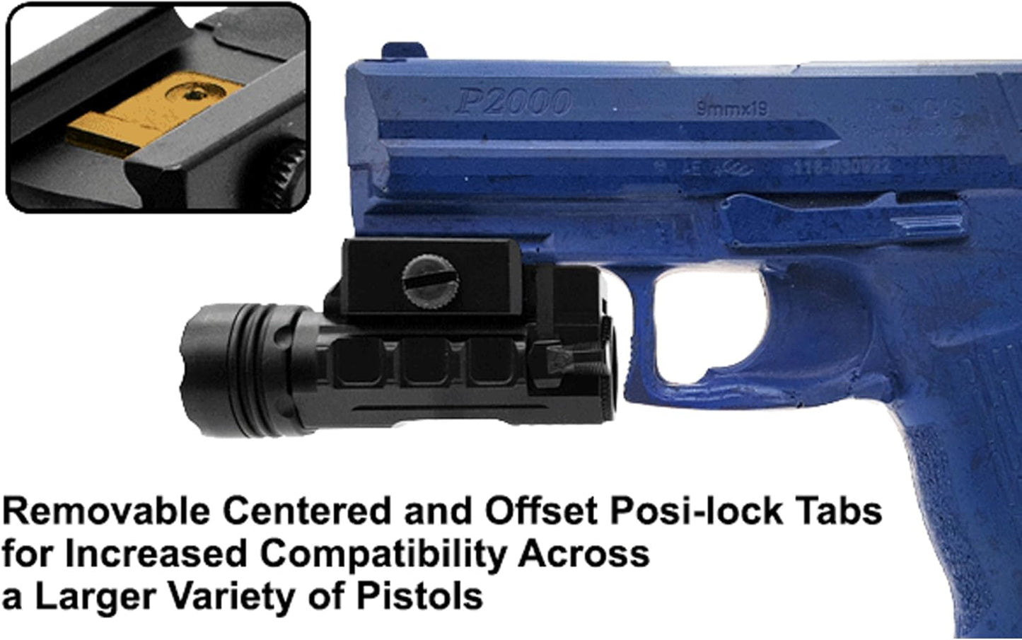 UTG LT-ELP123R-A 400 lm Sub-Compact LED AMBI Pistol Light,Black