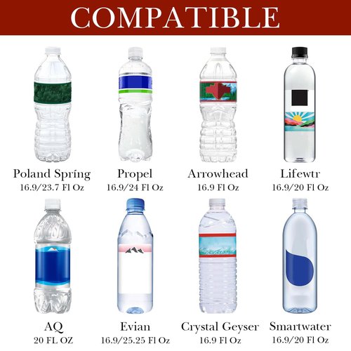 Linkidea Disposable Water Bottle Carrier with Strap Compatible with Smartwater 16.9/20Fl Oz, Insulated Neoprene Plastic Bottled Water Cover Holder with Clip for Backpack (Red)