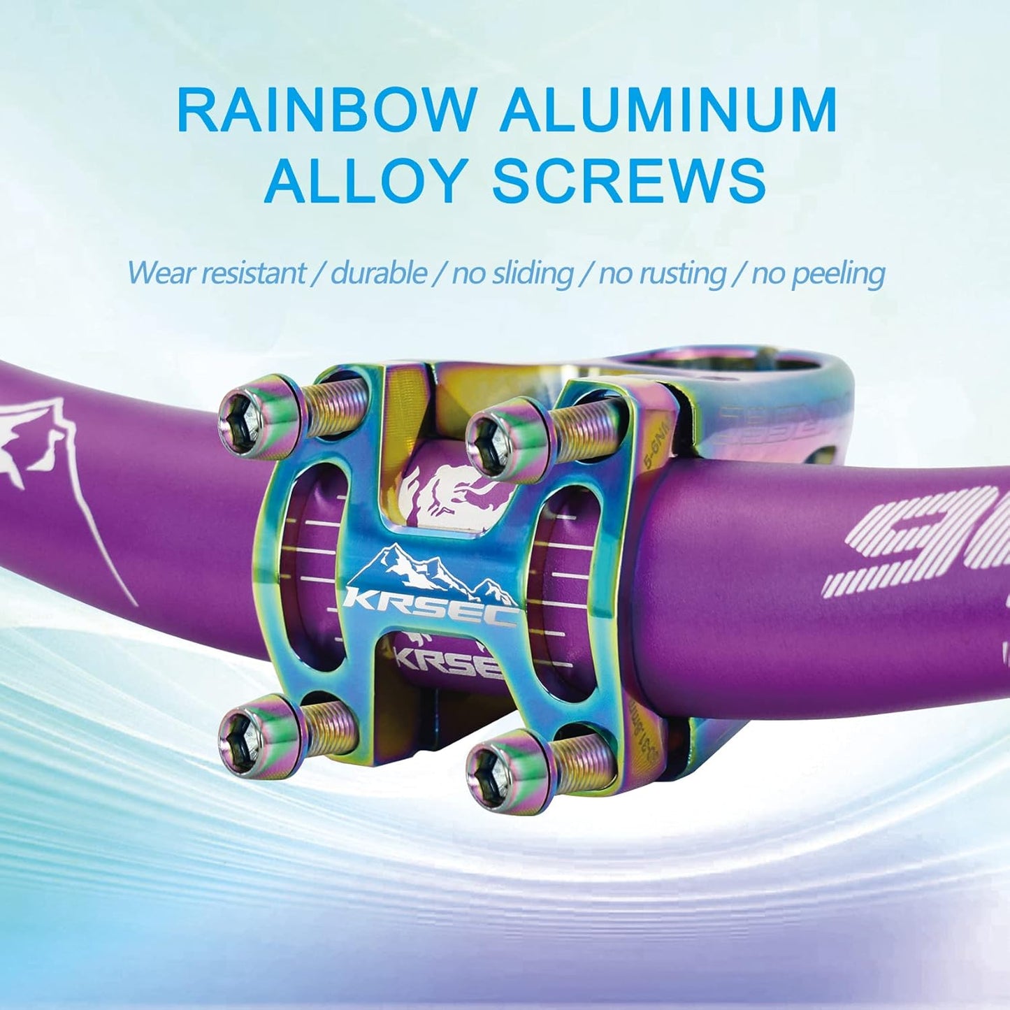 31.8 Stem 50mm Bike Stem Mountain Bike Stems Short Handlebar MTB Stem Aluminum Alloy for Most Bicycle,Road Bike,BMX,DH,FR,Fixie Gear Cycling Accessories