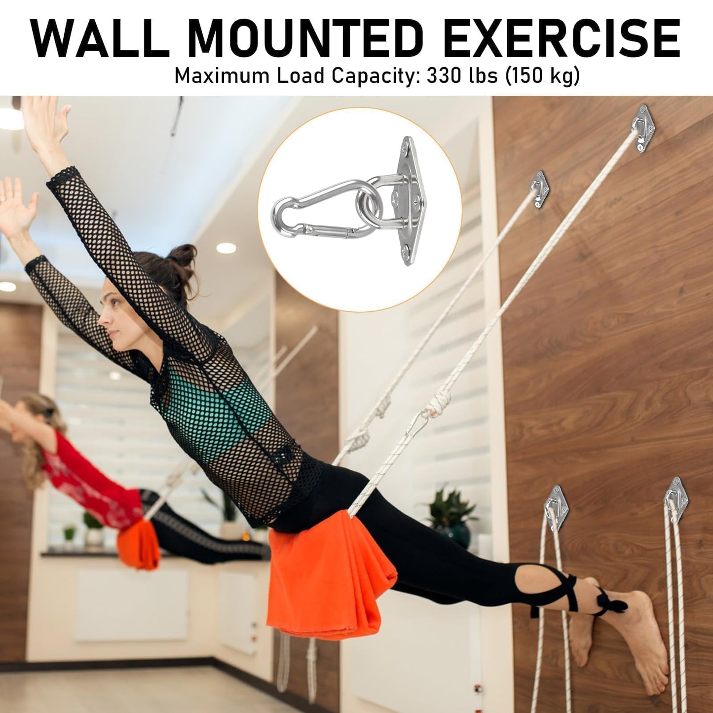 3 Pack Resistance Band Wall Mount, Exercise Anchors Hooks for Wall, Space Saving Workout Resistance Bands for Beginners, Athletes, Fitness Enthusiasts, Home Gym, Suspension Trainer, Stretching