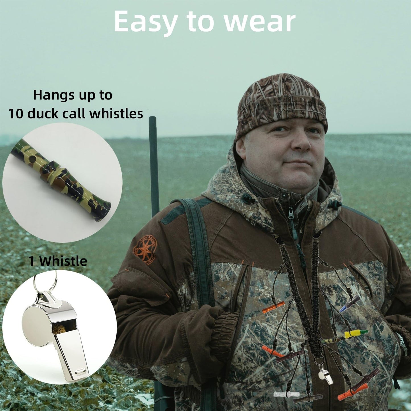 JBUJBU Duck Call Lanyard - Durable Hunting Lanyard for Duck Calls, Adjustable and Comfortable, Perfect for Hunters