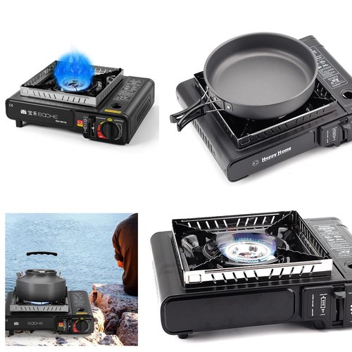 SquEqu 2 Pack Camping Stove Wind Guard Windscreen Blocker Compact Detachable Windshield Wind Screen Block for Portable Butane Stoves Gas Propane Burner Camp Cooking BBQ Grill Hiking Outdoor