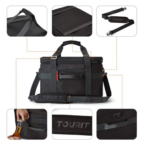 TOURIT Insulated Soft Large Collapsible Cooler Bag with Reusable Ice Packs for Coolers Long Lasting