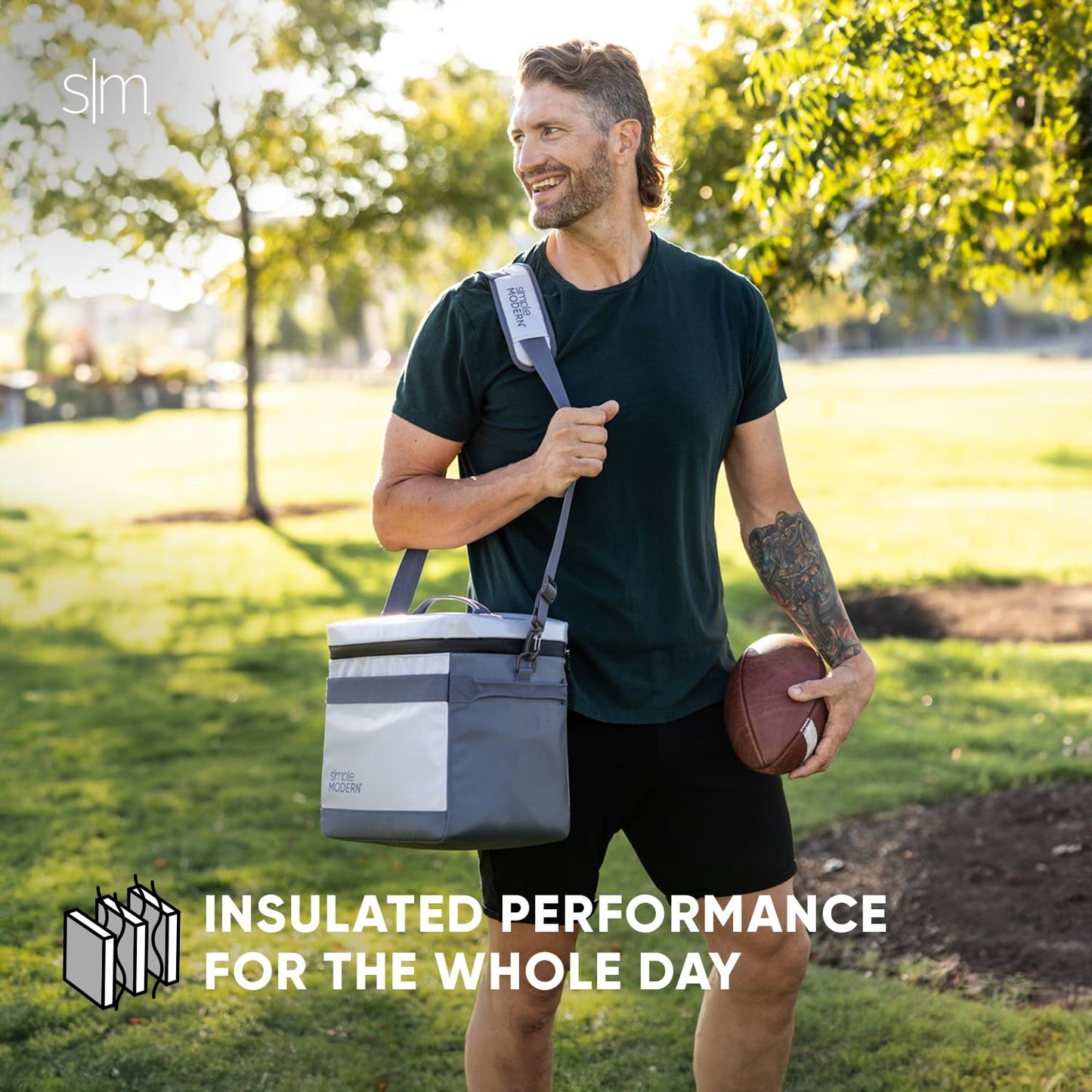 Simple Modern Day Cooler for 12 Cans | Soft Cooler Bag Insulated Ice Chest with Carrying Strap & Handle | Lunch Box for Travel, Camping, Work, Beach, Picnic, Game Day | 11 Liter | Salmon