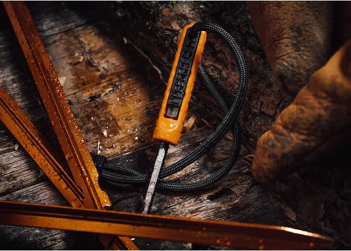 EXOTAC - polySTRIKER Lightweight Ferrocerium Fire Starter with Snap-in Striker for Emergency Kits, Campfires, Hiking, and Survival Supplies